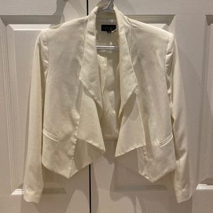 Topshop white cropped blazer size 6